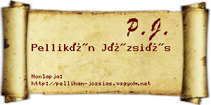 Pellikán Józsiás névjegykártya